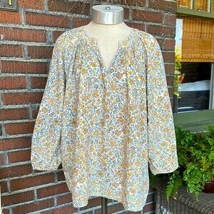 Universal Thread boho/peasant sweet floral 3/4 sleeve popover top/shirt. Size L
